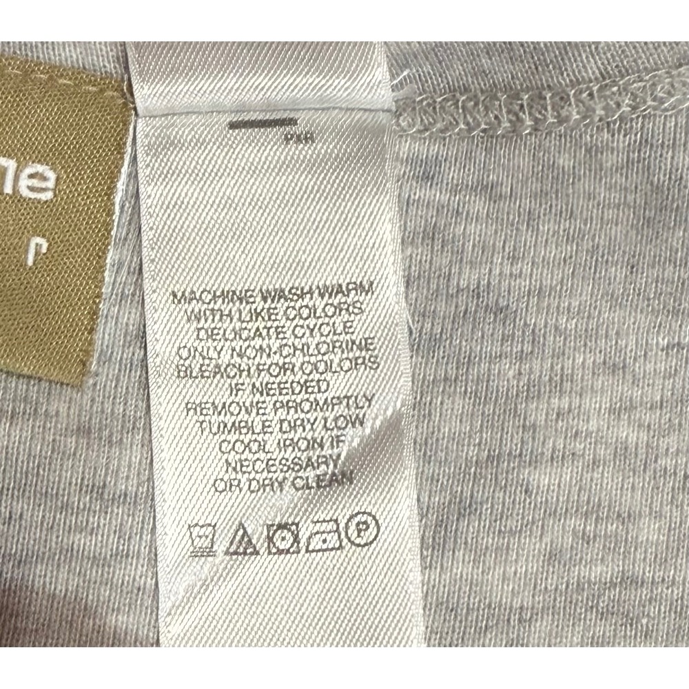 Liz Claiborne Lizwear T-Shirt Womens XL Grey Bow Scoop Neck Loungewear - Picture 4 of 7